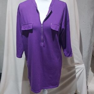 Woman Within Violet Casual Top